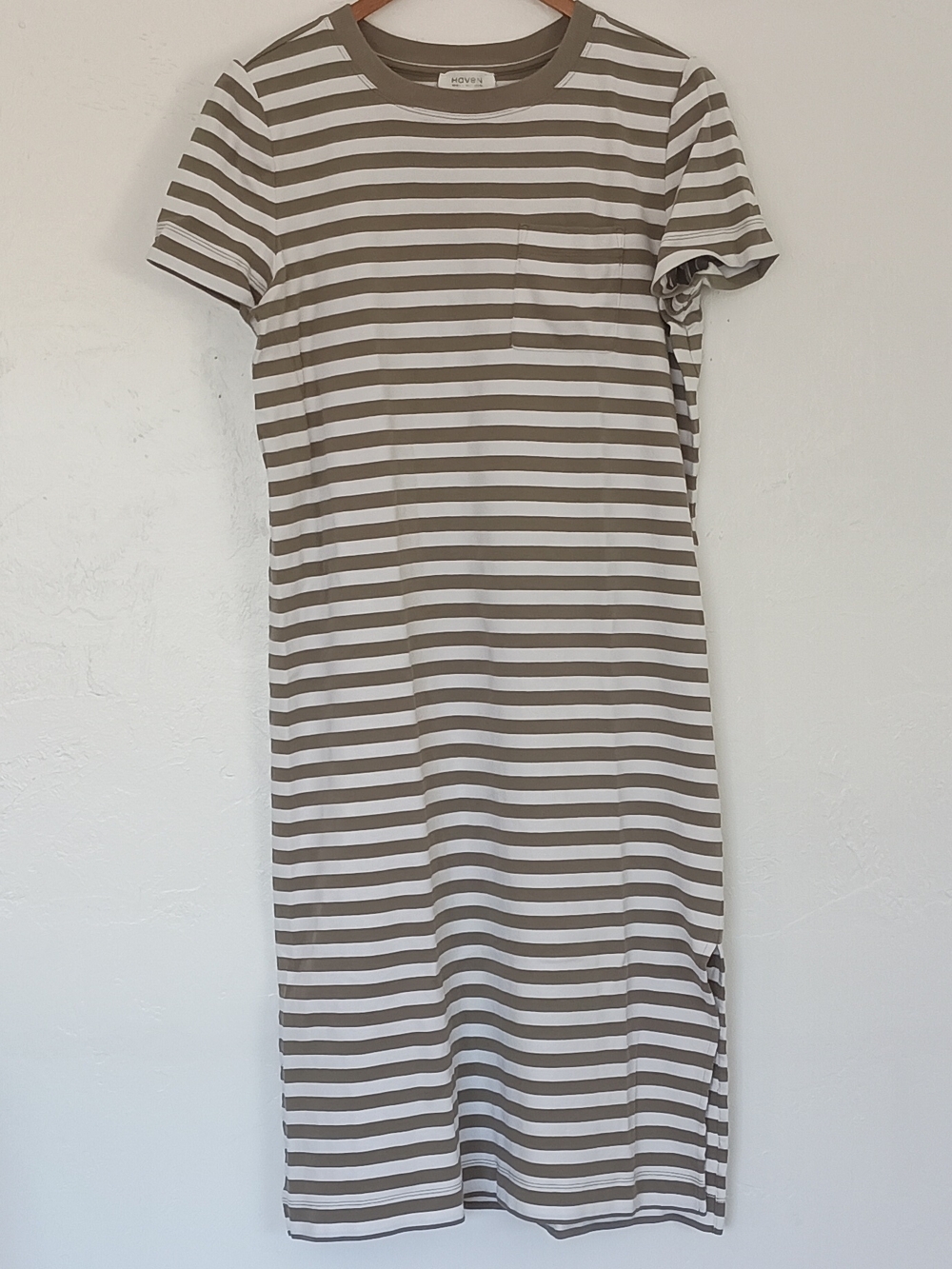 Haven Well Within 100% Organic Cotton Striped Short Sleeve Dress
